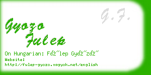 gyozo fulep business card